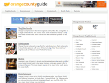 Tablet Screenshot of orangecountyguide.com